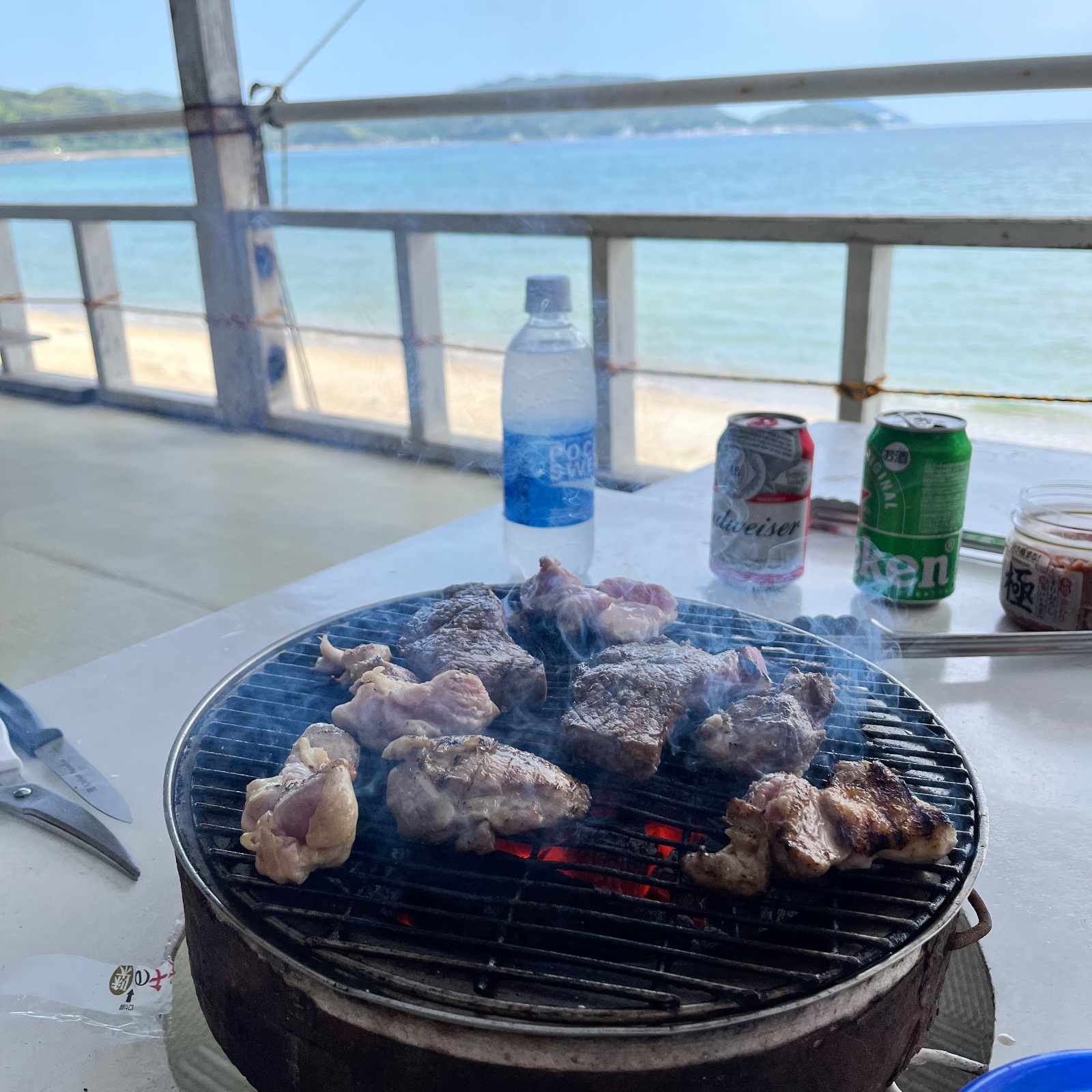 海でBBQ🏖
泳いで食べて飲んで最高でした🍖